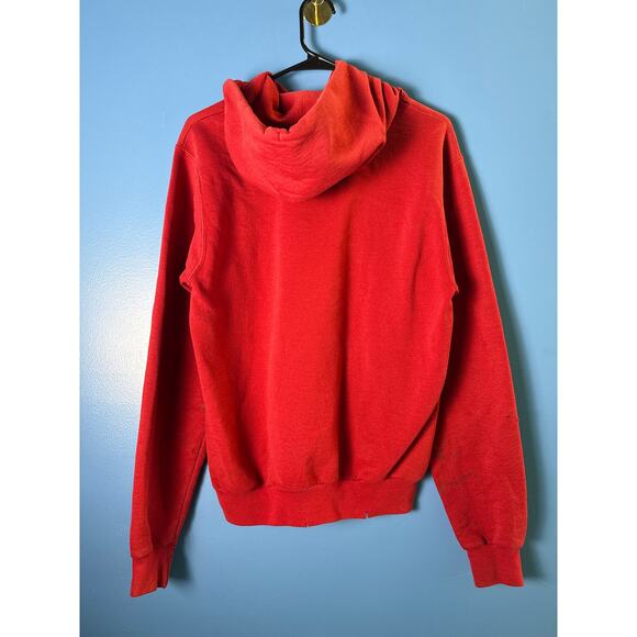 IU INDIANA Embroidered Red Pullover Hoodie Sweatshirt Men's Size Large - Picture 2 of 5